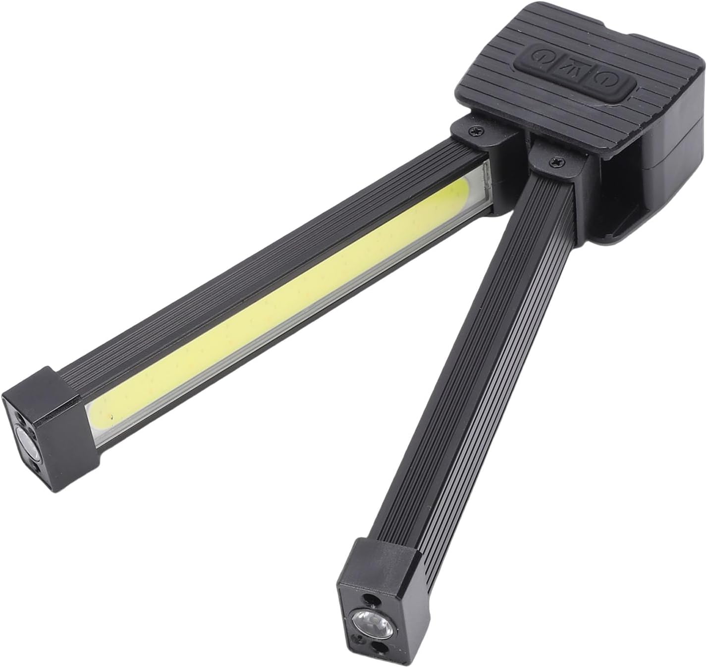 Magnetic Gym Lamp, Rechargeable LED Work Light, Foldable IPX4 Tent Light with 400LM Brightness, Ideal for Camping, Hiking, Home & Workbench (Black)