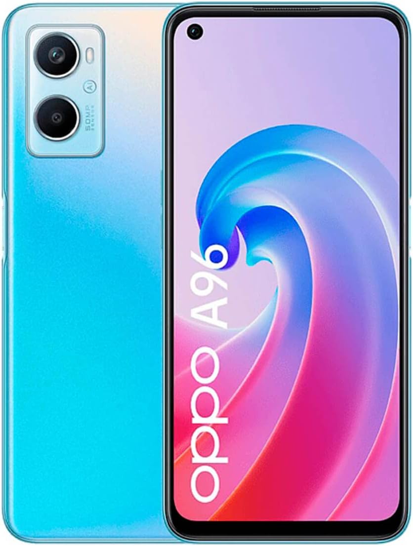 OPPO A96 Dual-SIM 128GB ROM + 8GB RAM (GSM Only | No CDMA) Factory Unlocked 4G/LTE Smartphone (Blue) - International Version