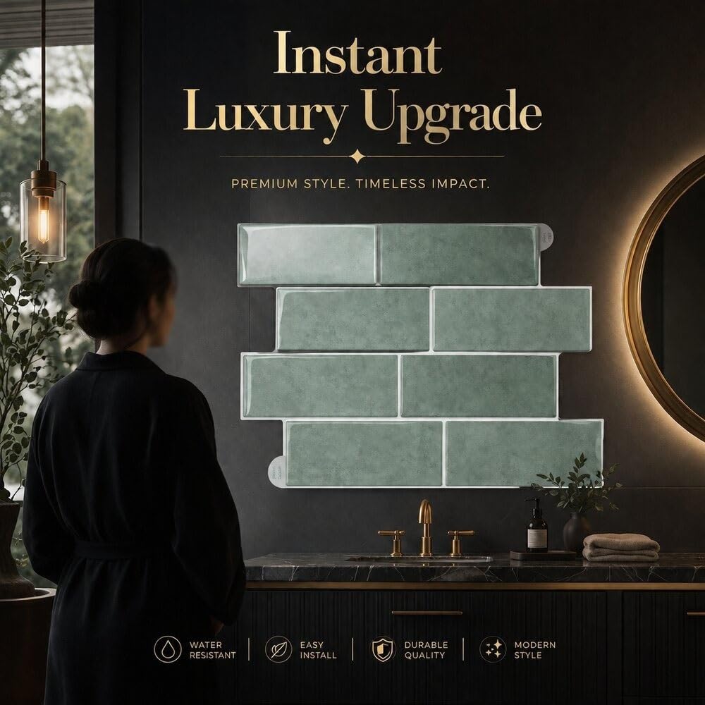 Peel Stick Backsplash Piastrella in PVC Pannelli da parete in marmo Decor