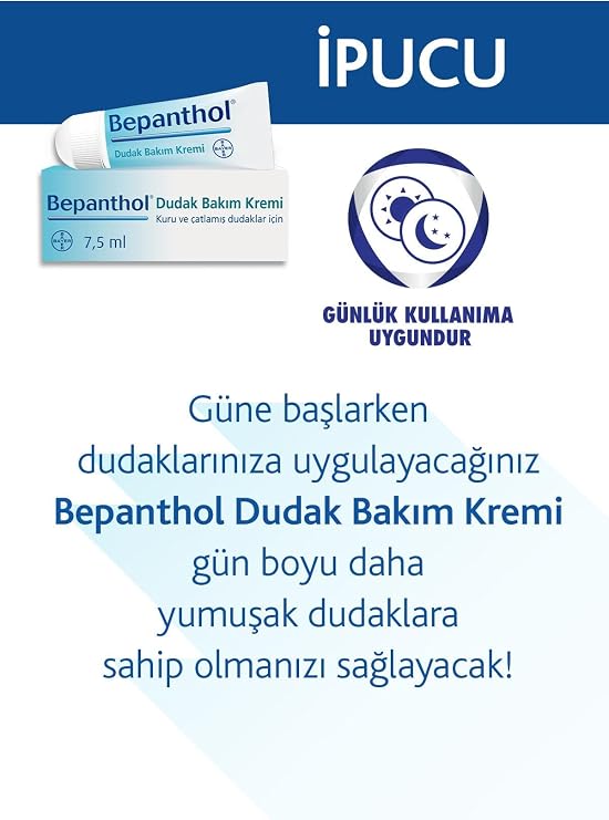 Bepanthol Cilt Kremi 100 gr + Dudak Kremi 7,5 ml l Avantajlı Günlük Bakım Seti