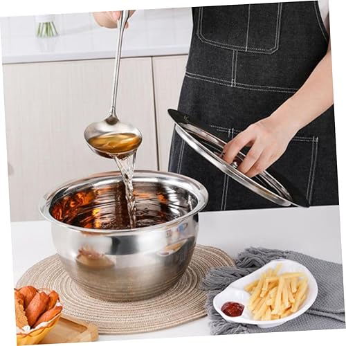 Miniatura 7 de DOITOOL Recipientes grandes para alimentos de acero inoxidable, recipiente grande para alimentos, olla de cocina de inducción de cocina, olla de