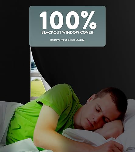 Miniatura 8 de Cortinas opacas para dormitorio, cortinas opacas, cubierta de ventana 100% opaca (79 x 57 pulgadas), cortinas de oscurecimiento de habitación,