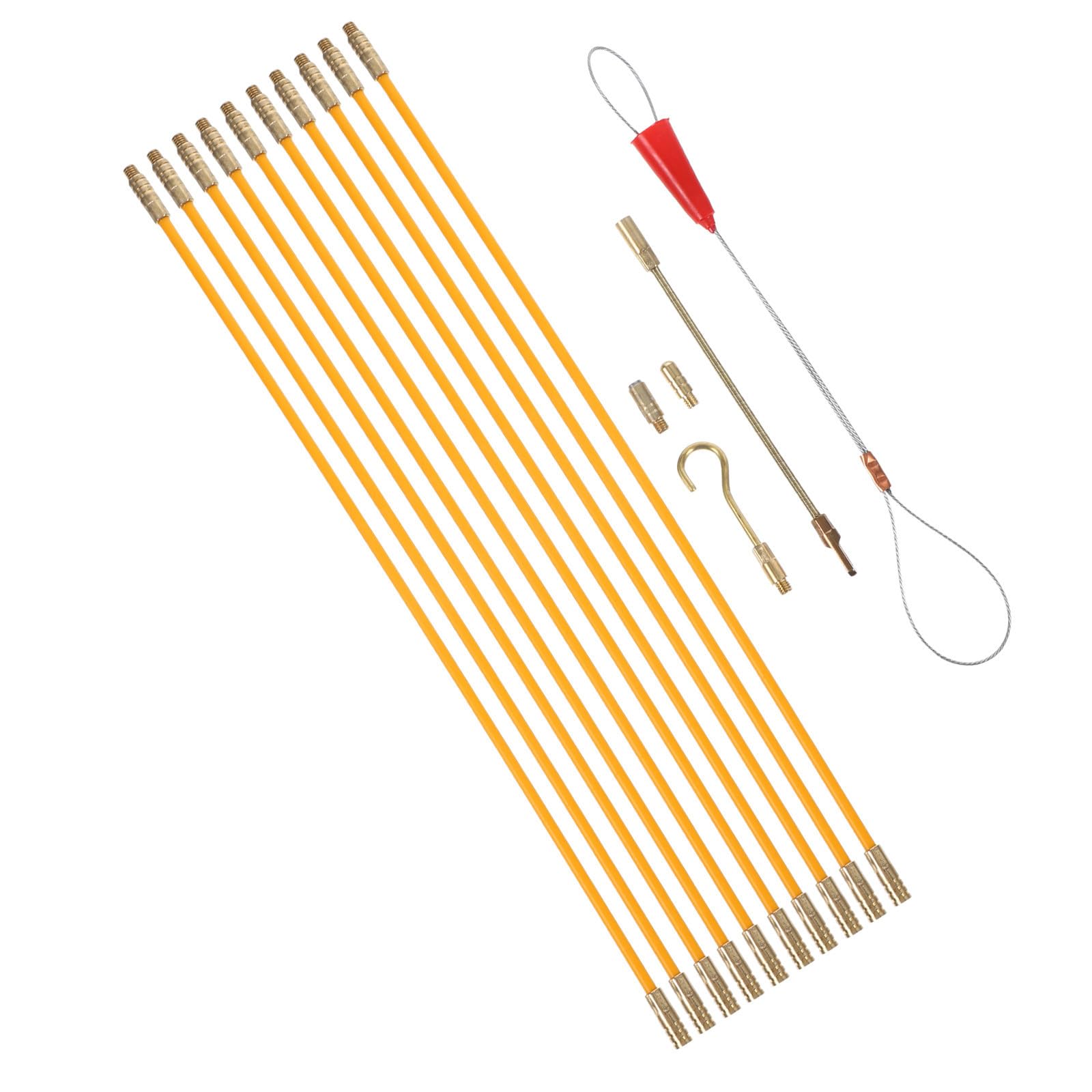 Varilla de fibra de vidrio para extraccion de cables con alta resistencia torsion