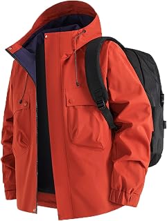 Chubasquero para hombre, impermeable, transpirable, chaqueta de entretiempo, color liso, chaqueta de senderismo con capucha