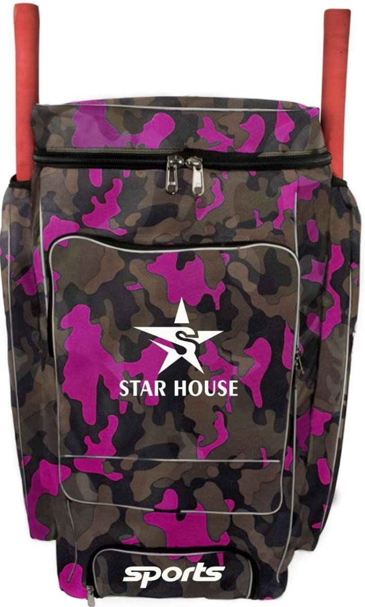 DEV Star House Cricket Kit Bag Nylon Material (Pink)-picture-15