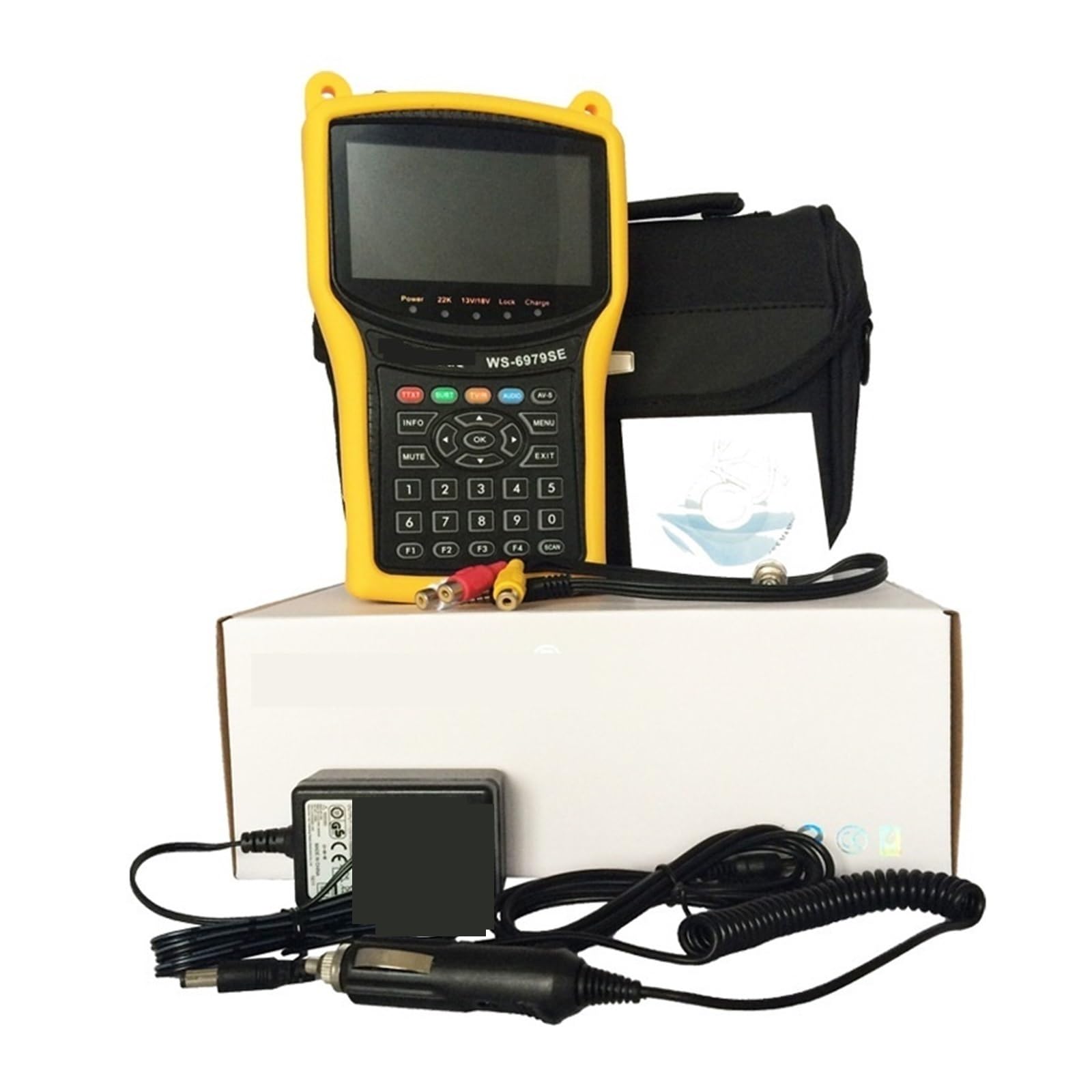 Satfinder WS-6979 DVB-S2 DVB-T2 HD Digital Star Finder HD Finder Analizador de Espectro Buscador de Constelaciones