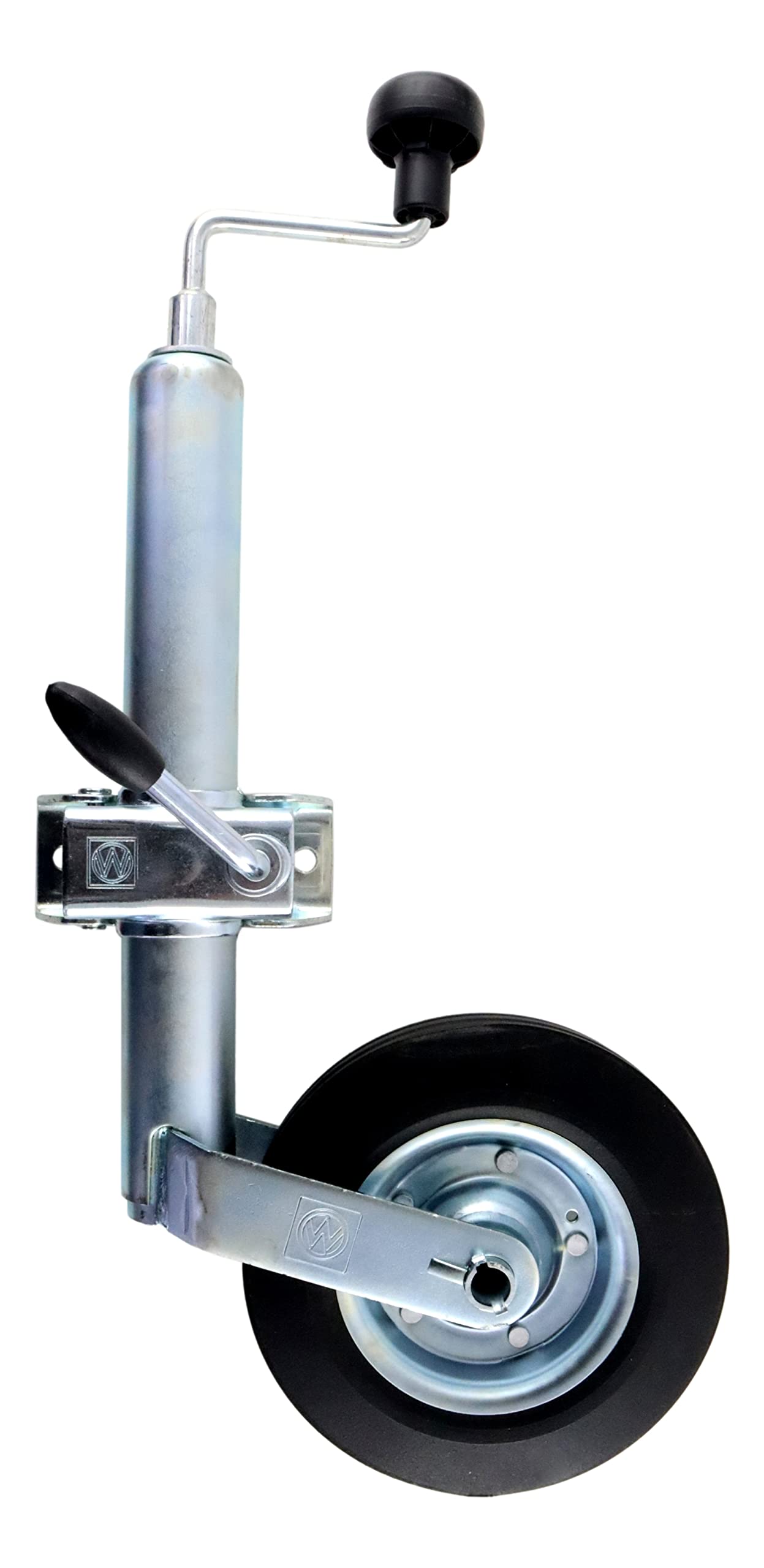 Generisch Winterhoff - Ruota di supporto automatica con flangia universale, 250 kg, 60 mm, per rimorchio auto