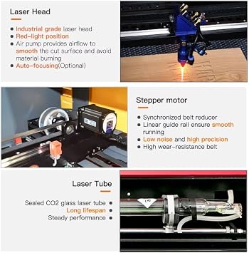 80W CO2 Laser Engraver, 20x28 Laser Engraving Cutting Machine with 2 Way Pass Air Assist Digital Control Panel RDWorks, Commercial Laser Cutter for Wood Glass Acrylic (80w)
