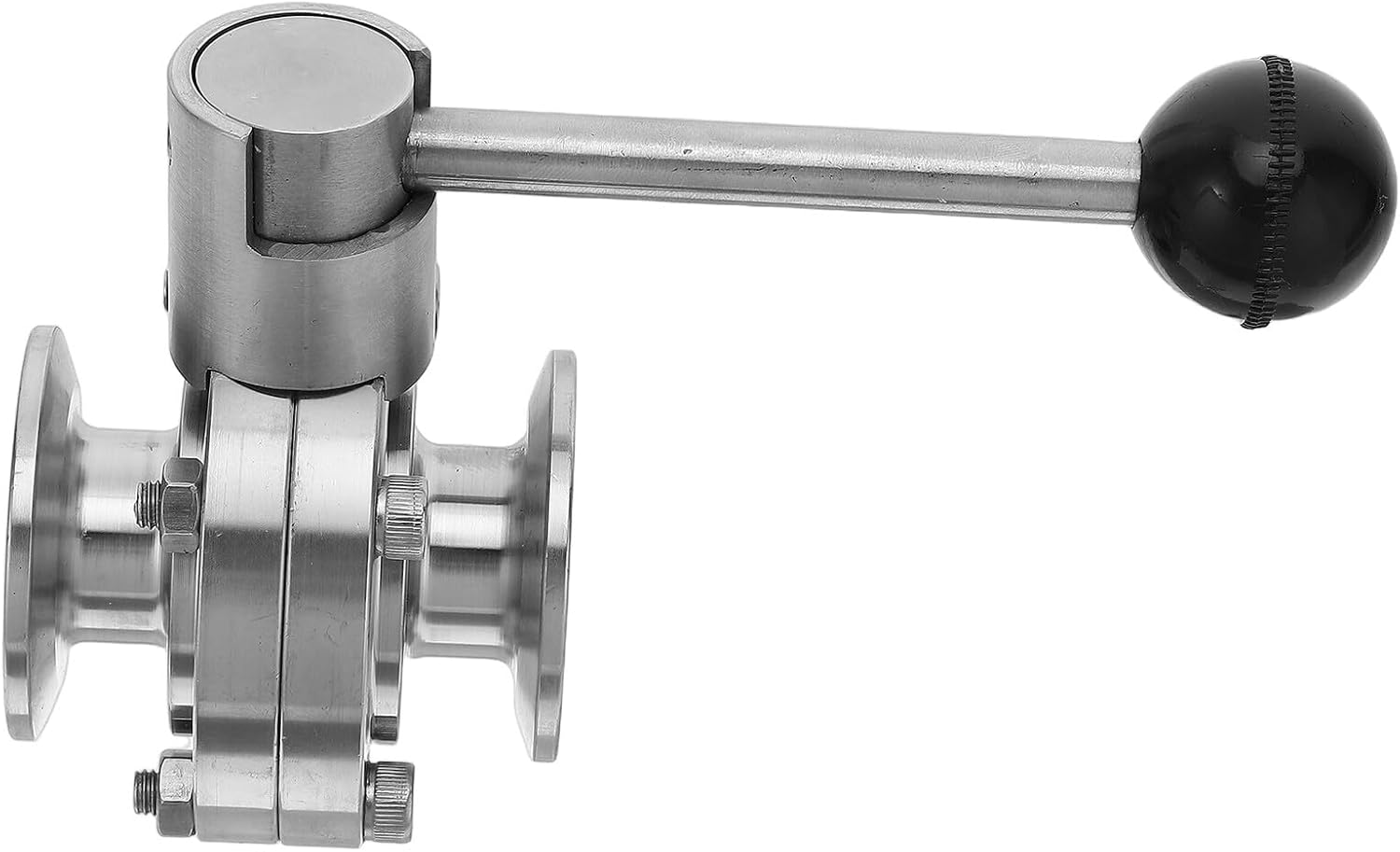 Cabilock Sanitary Grade 304 Stainless Steel Butterfly Valve Φ25 with Hand Lever Manual Shut off Control for Brewery Dairy and Wine Making Applications