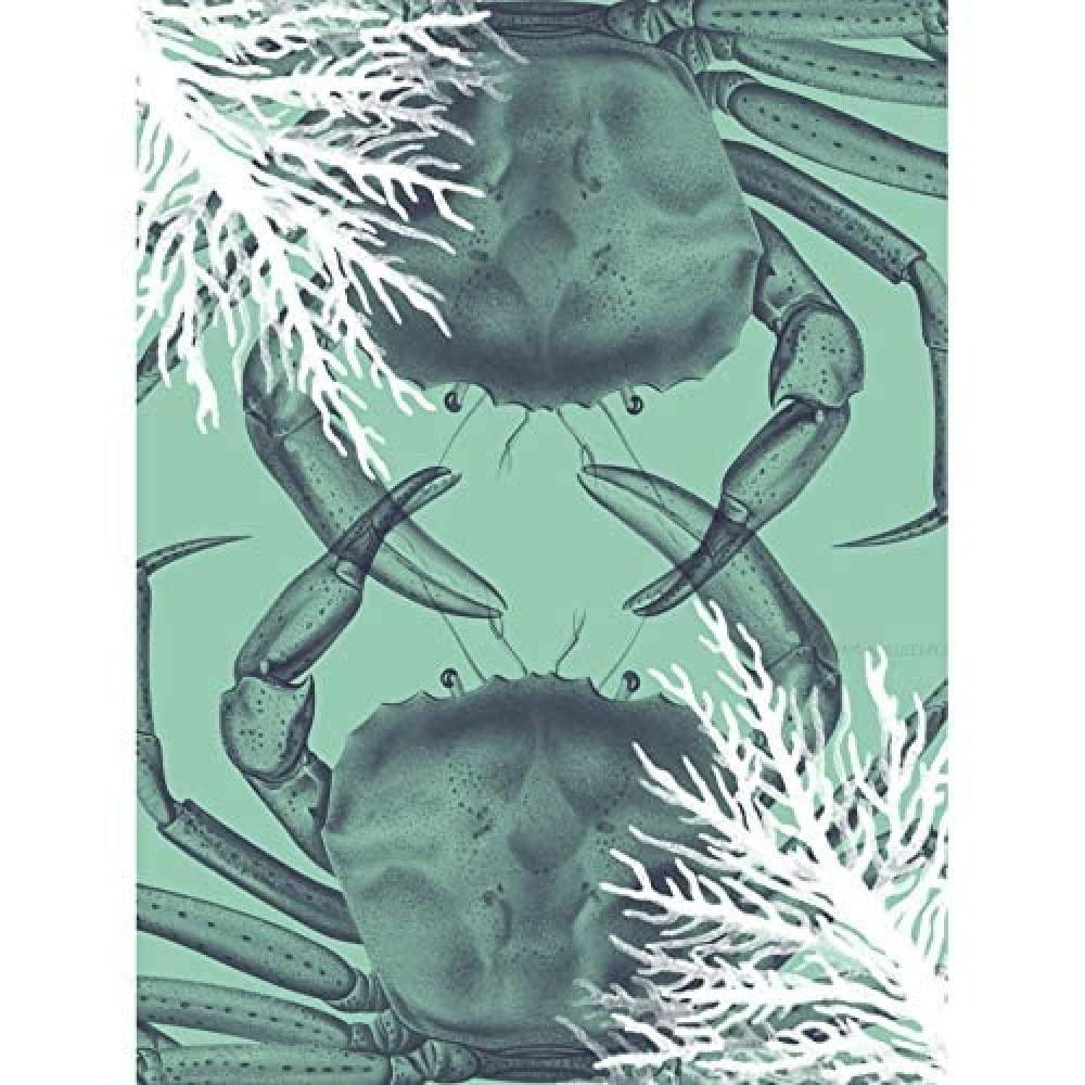 Wee Blue Coo Crab And Coral Collage Unframed Art Print Poster Wall Decor 12x16 inch
