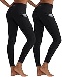 ALONG FIT Leggings for Women with 3 Pockets Buttery Soft High Waisted Yoga Pants Non-See-Through Full-Length Tights
