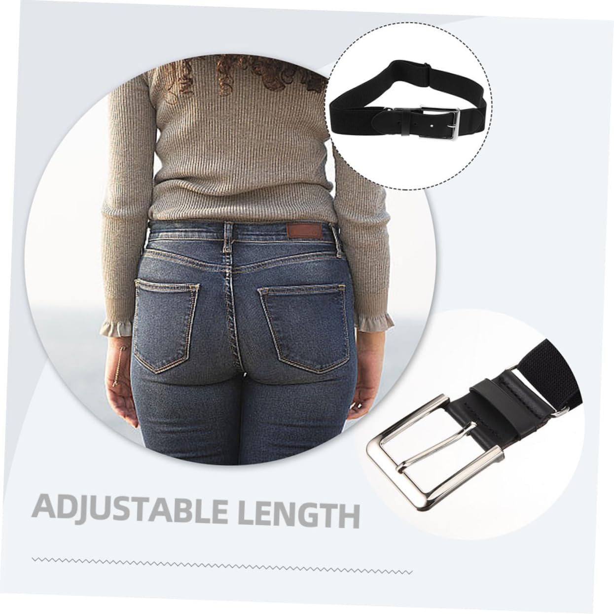 WOONEKY 2pcs Baseball Belt for Men and Women Elastic Sports Waist Belt for Outdoor Activities and Baseball Comfortable Fit Versatile Design