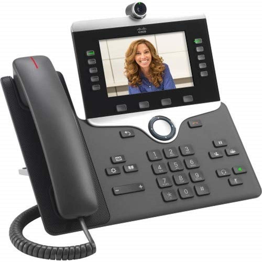 Cisco 8865 3PCC IP Phone Wi-Fi Bluetooth 5” high-Res (800×480) WVGA Color LCD SIP Desktop Wall Mountable IP Phone [PN: CP-8865-3PCC-K9]