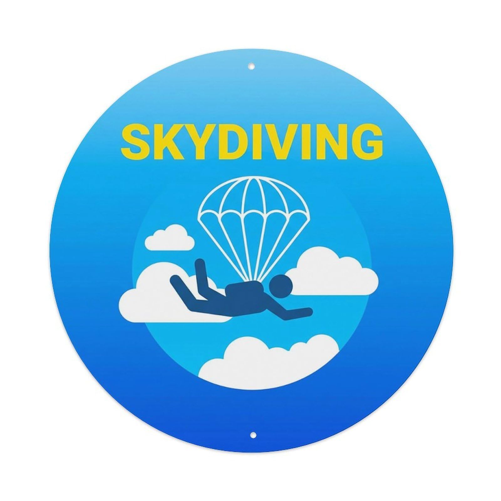 Vintage Skydiving Extreme Sports Vintage Metal Tin Sign Plaque Wall Decor for Cafe, Club Bar, Office, Garden Metal Poster 8x8Inch