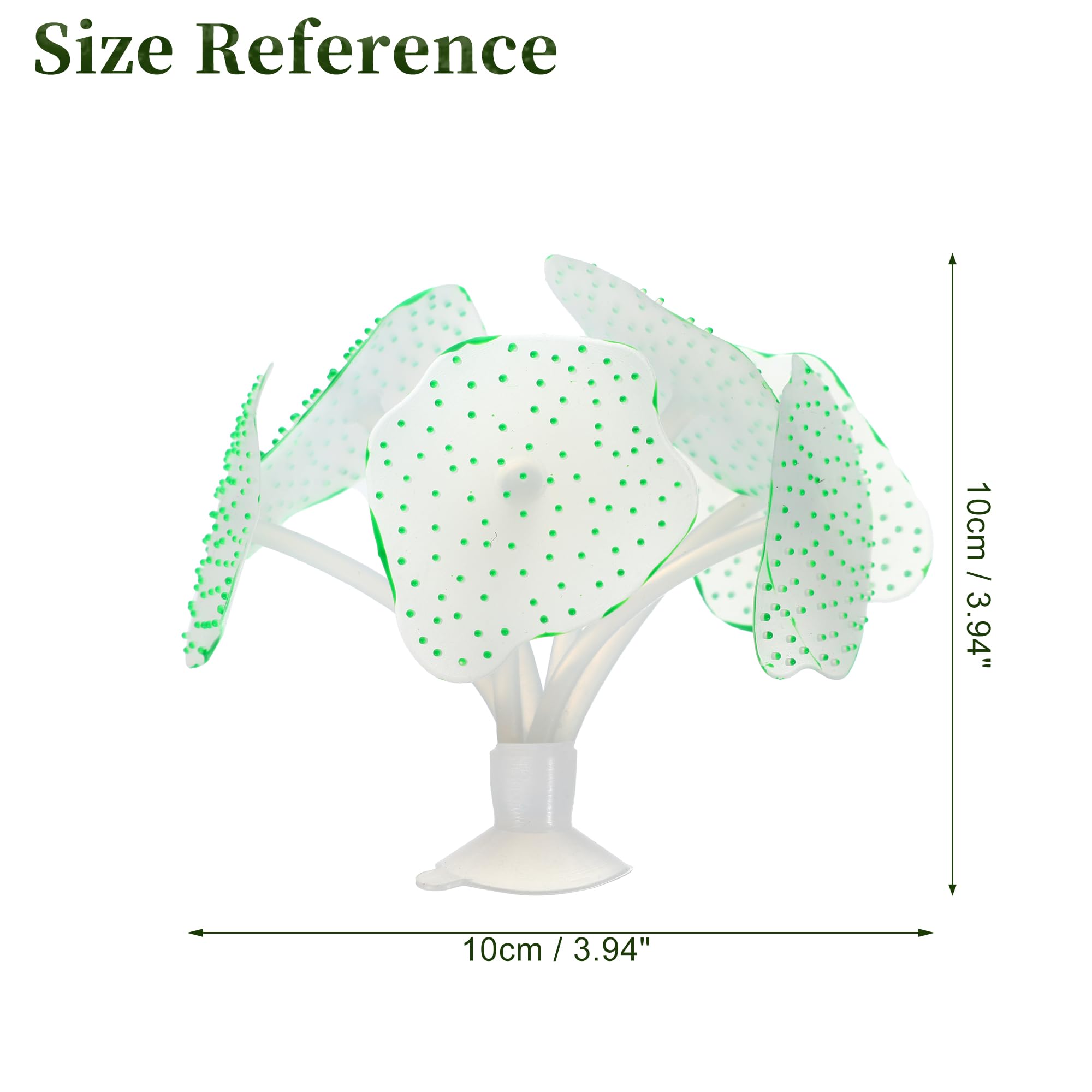 CAPASTEC Artificial Coral Ornament, Soft Silicone Glowing Fish Tank Coral with Sucker - Image 3