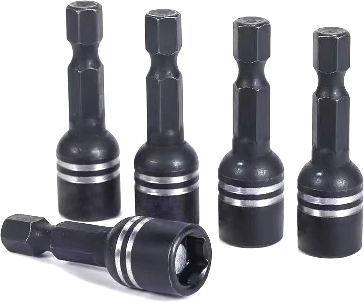 Power Nut Driver Set for Impact Drill, 5/16" Magnetic Nut Driver Set, 1/4" Hex Shank, Impact Nut Driver Set, Drill Nut Driver Set 5PCS