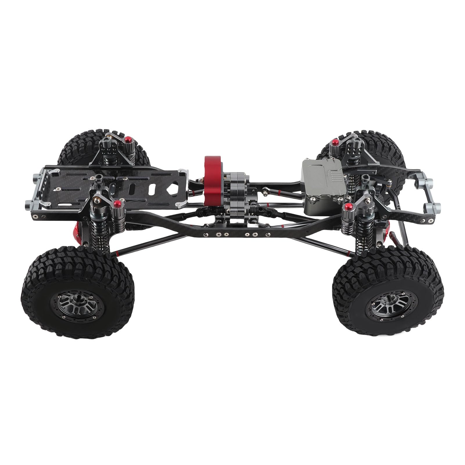 Zestaw ramy samochodu RC ze stopu aluminium z włókna węglowego z oponami, zestaw rozstaw osi 313mm dla AXIAL SCX10
