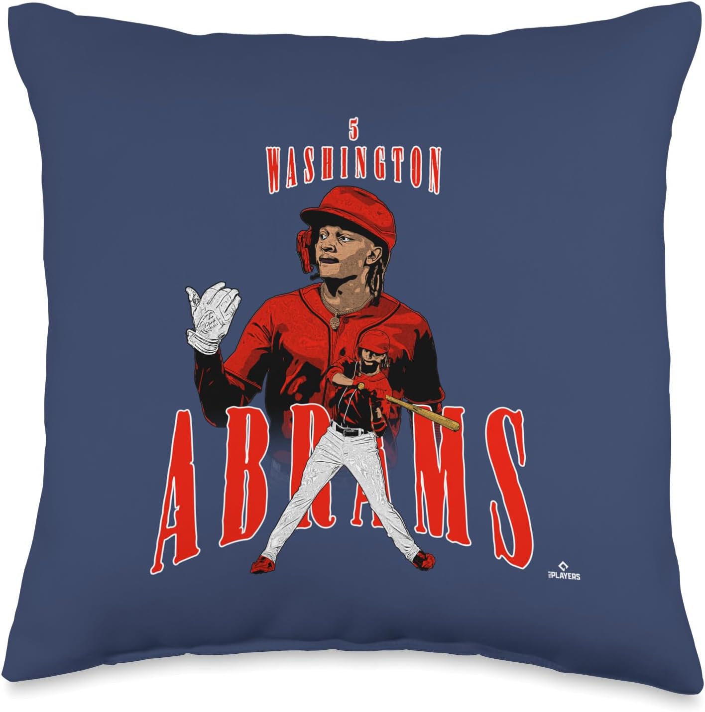 CJ Abrams | Washington Baseball Players | MLBCJBRA3002 Throw Pillow