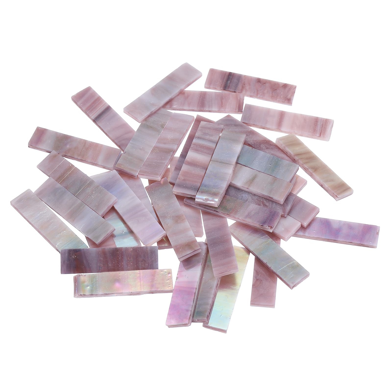 sourcing map Stained Glass Strip, Iridescent Purple Mosaic Tiles 200g/7.06 oz
