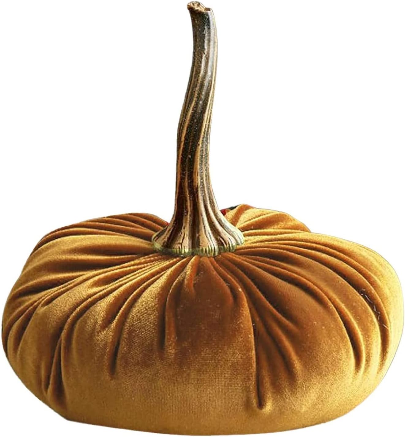 yaoqijie Handmade Velvet Pumpkins Decor Super Soft Stuffed Pumpkin with Exquisite Artificial Pumpkin Foam Simulated Cute Pumpkins Lasting (Color : Dark Khaki)