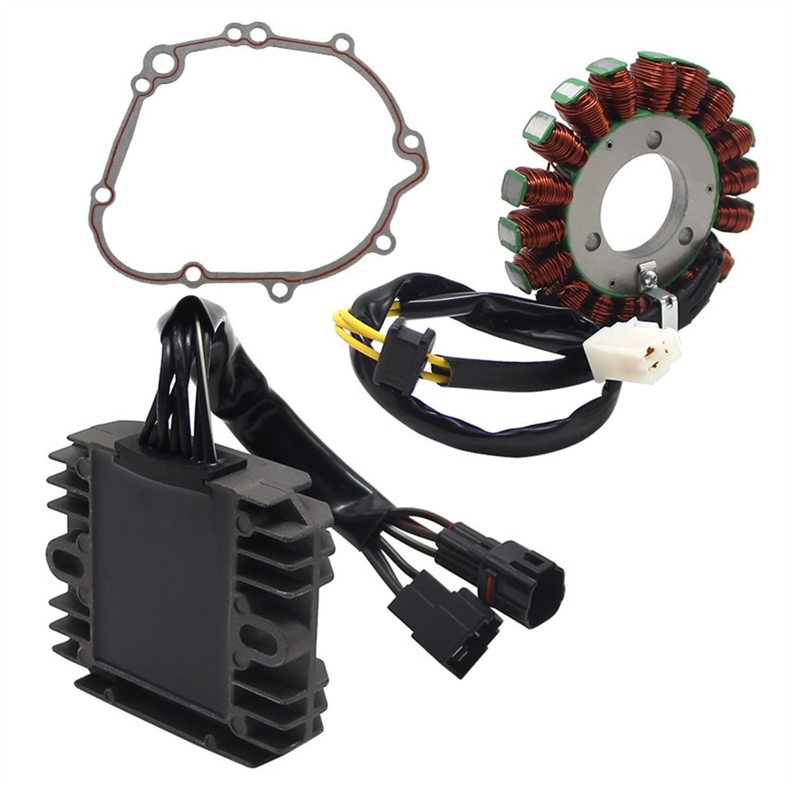 Moto Magneto Statore Bobina + Raddrizzatore Regolatore Di Tensione + Frizione Guarnizione Coperchio Motore Per Suzuki 31401-01H00 raddrizzatore regolatore moto