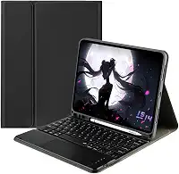 Capa Para Tablet Com Teclado Bluetooth Para Samsung Tab S6 Lite 10.4 Polegadas (Preto, Teclado de toque)