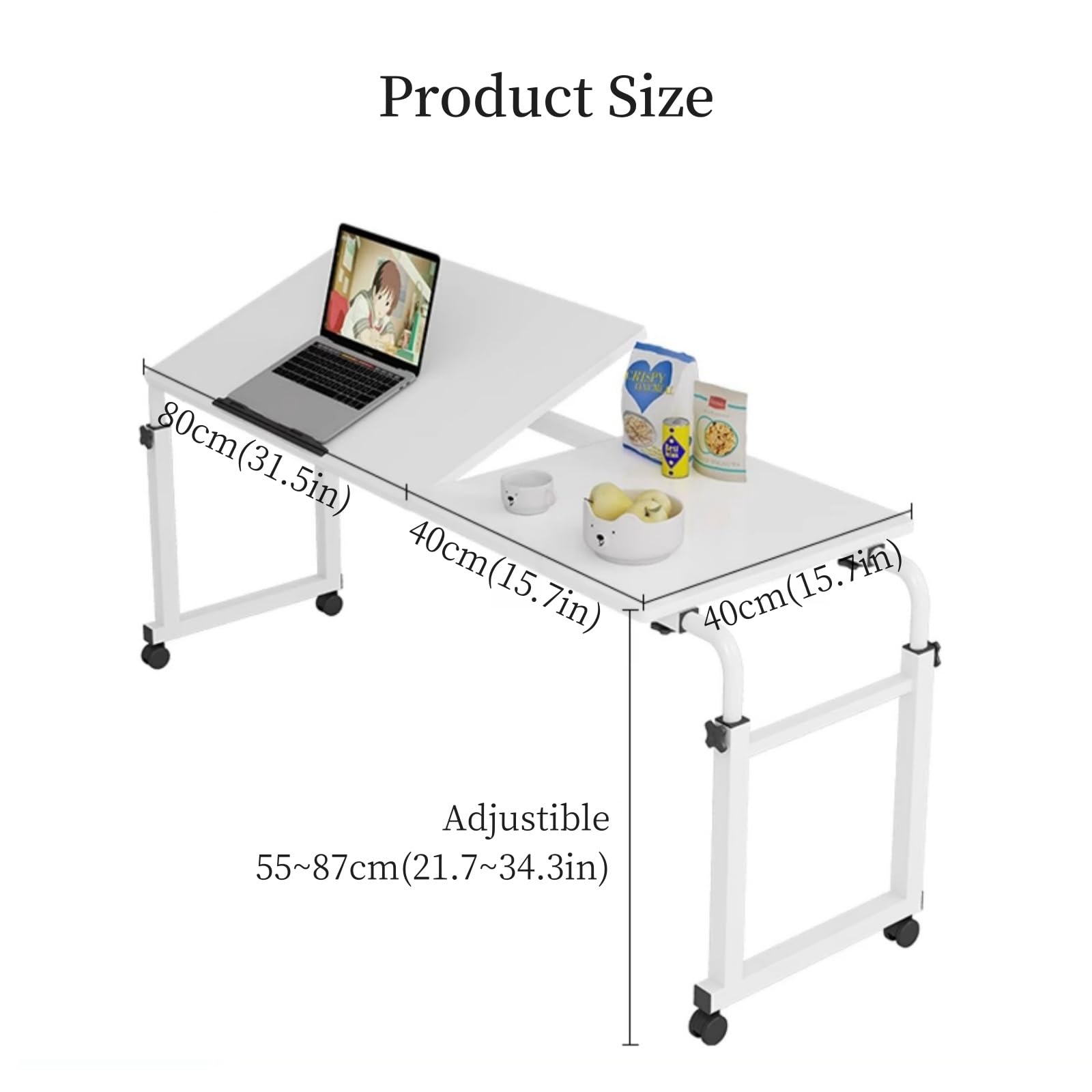 Escritorio de Cama sobre la Mesa de la Cama con Ruedas Mesa sobre la Cama Escritorio sobre la Cama Mesa sobre la Cama Escritorio móvil Mesa de Cama con Ruedas Mesa de computadora para Cama M