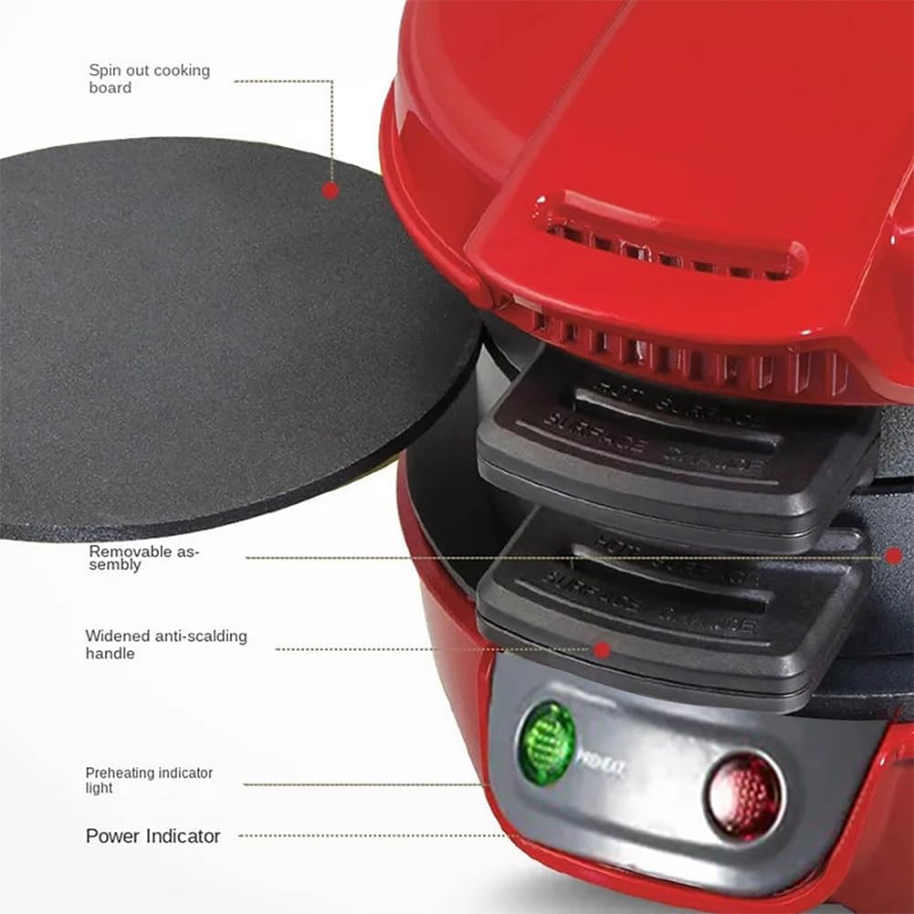 Beach Breakfast Sandwich Maker, 600W 3 in 1 Electric Burger Press Machine with Egg Cooker Ring, Non Stick Breakfast Round Burger Sandwich Griddle, for Home Kitchen Use