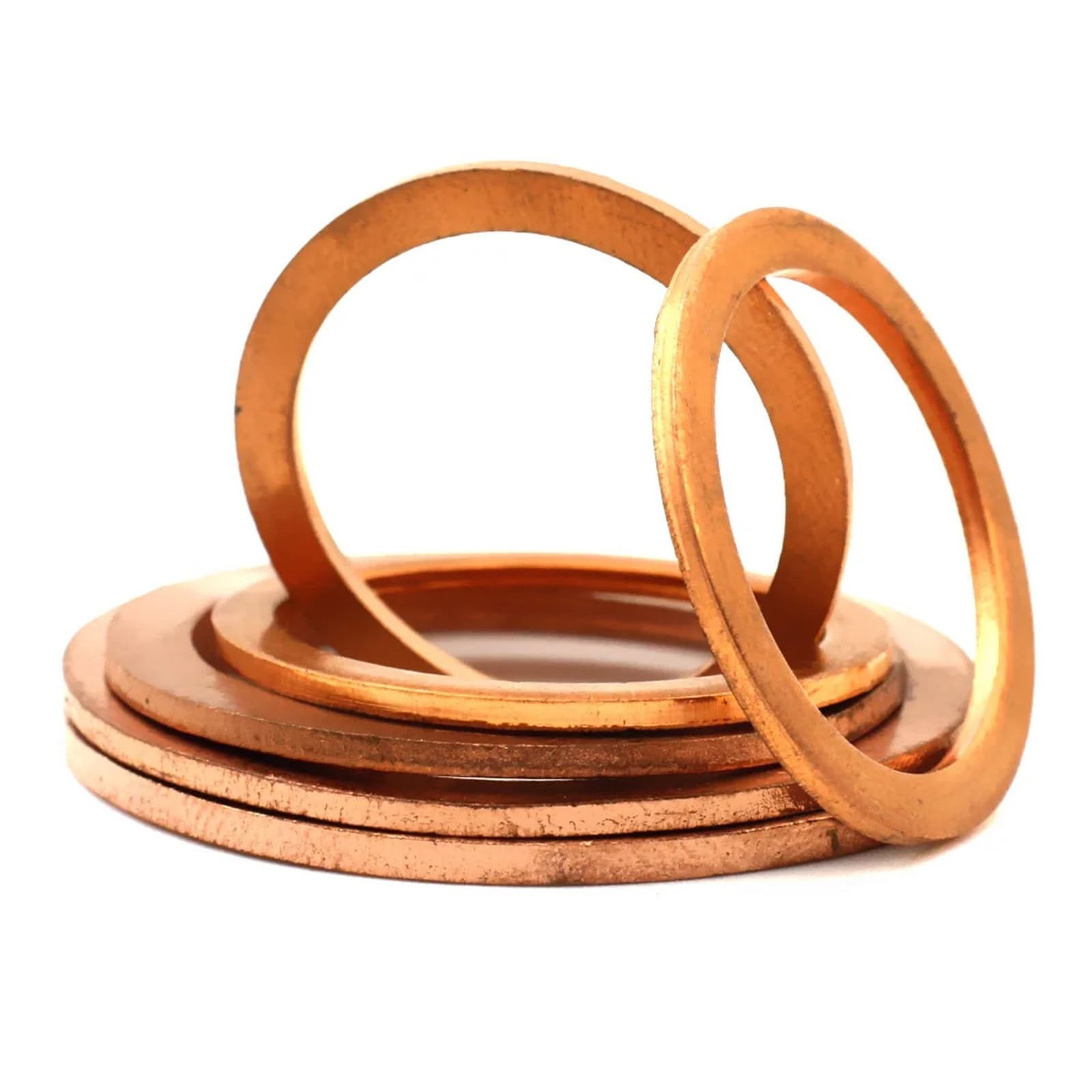 10/50 piezas de accesorios de hardware, junta de anillo plano, arandela de cobre macizo rojo, tapón de cárter, accesorios de sello de aceite, arandelas, sujetadores DIN7603(M14 x 20 x 2,50Pcs)