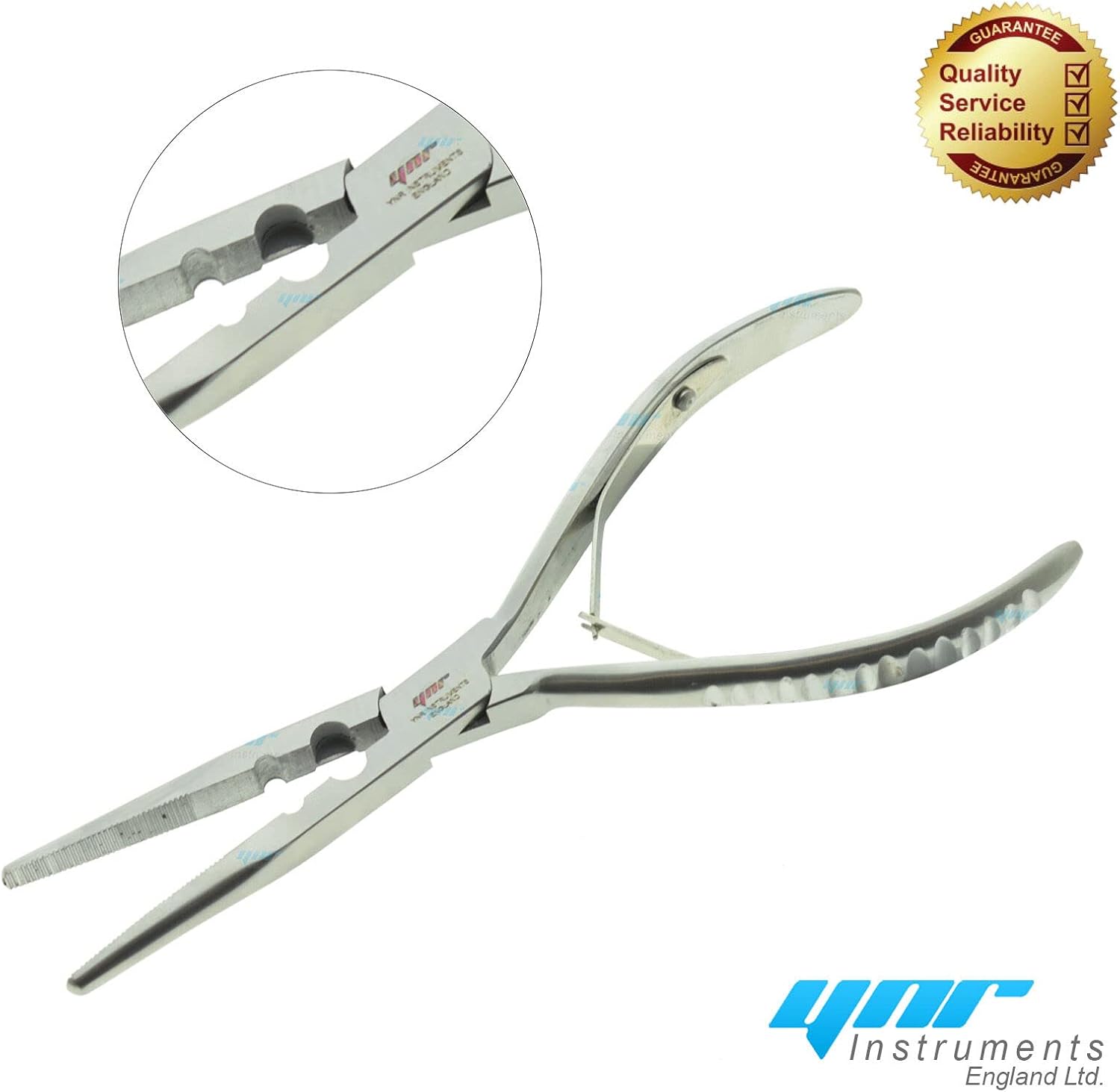 YNR® Triangle Fish Bone Pliers Silver Ring Line Cutter Fishing Split Hook CE New