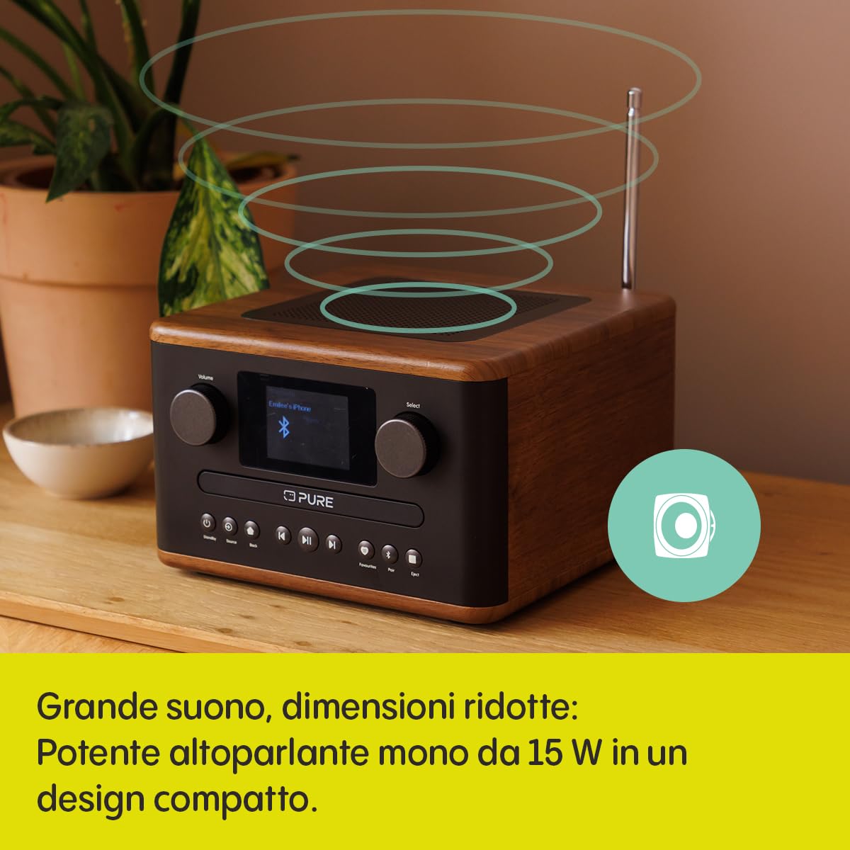 RADIO C/CD DAB+ BT CLASSIC C-D4 COFFEE BROWN/WALNU