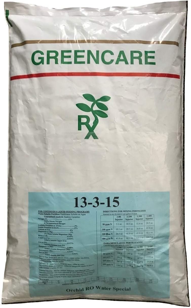 MSU Orchid Fertilizer 13-3-15 Reverse Osmosis, Rain, Tap Water Formula 1/2 Pound