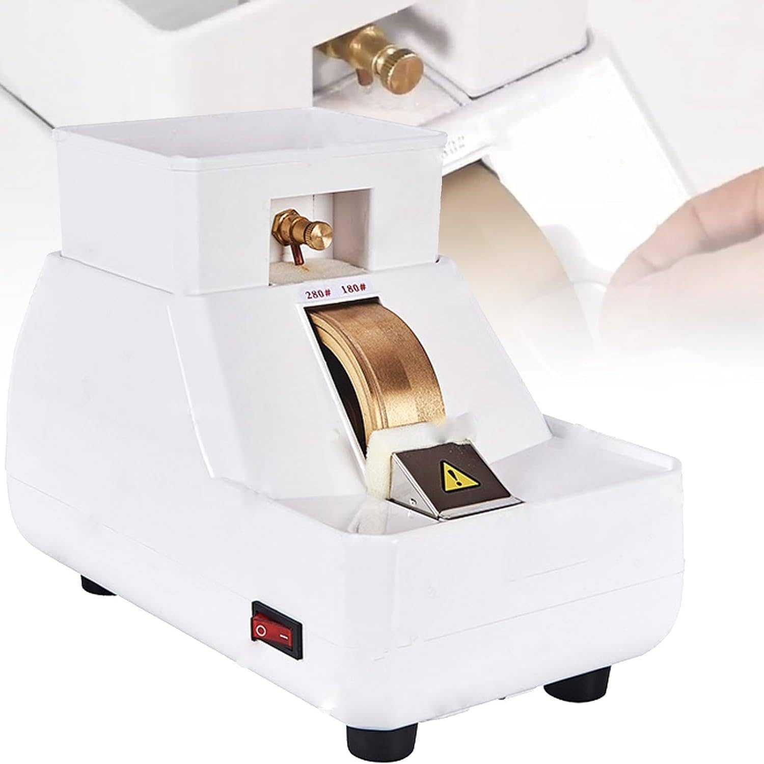 Lens Grinder, Portable Optical Edge Grinder, Low Noise Cutting Angle disc Abrasive Grinding Wheel for Eyeglass Lens Edge polishing