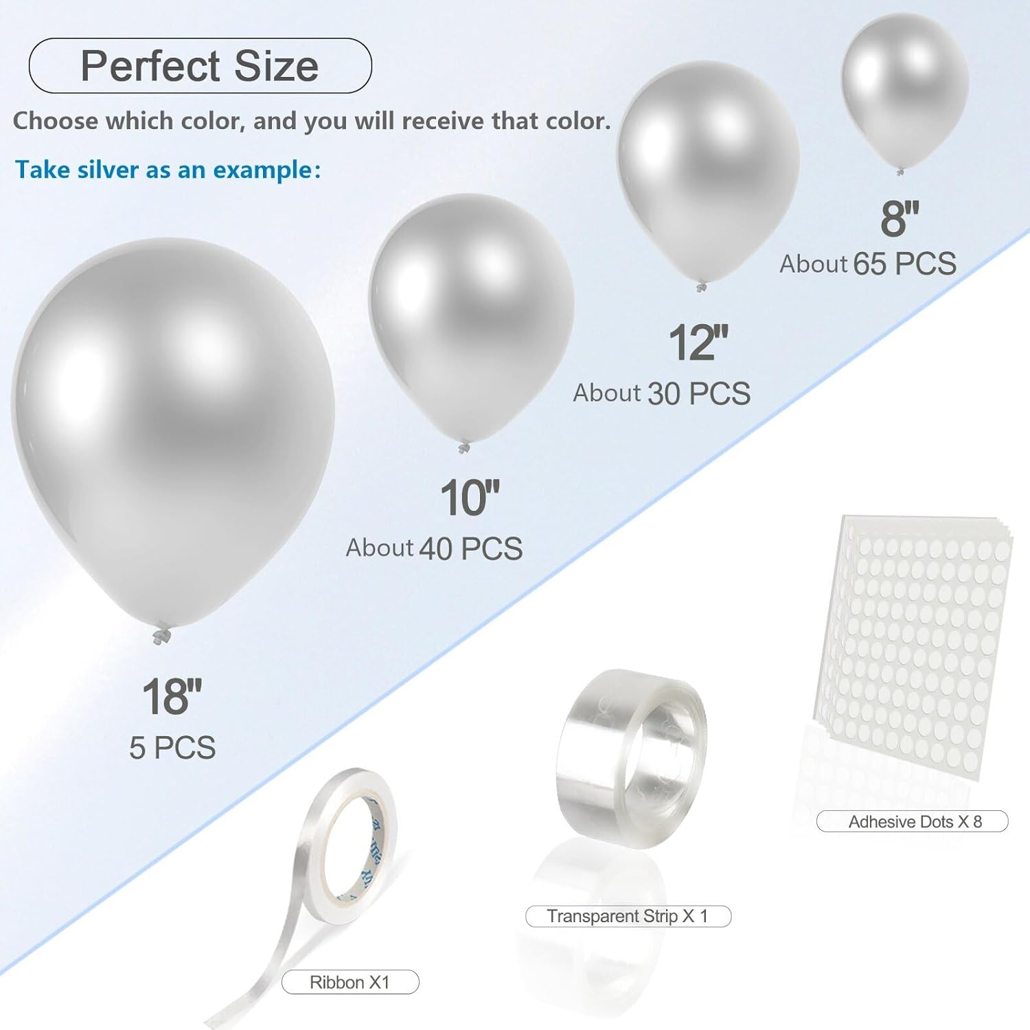 140 Pcs Pearl White Balloons Different Sizes, 18 12 10 5 inch Balloon Packs, Balloons White for Birthday Wedding Graduation Baby Shower Anniversary White Party Decoraitons