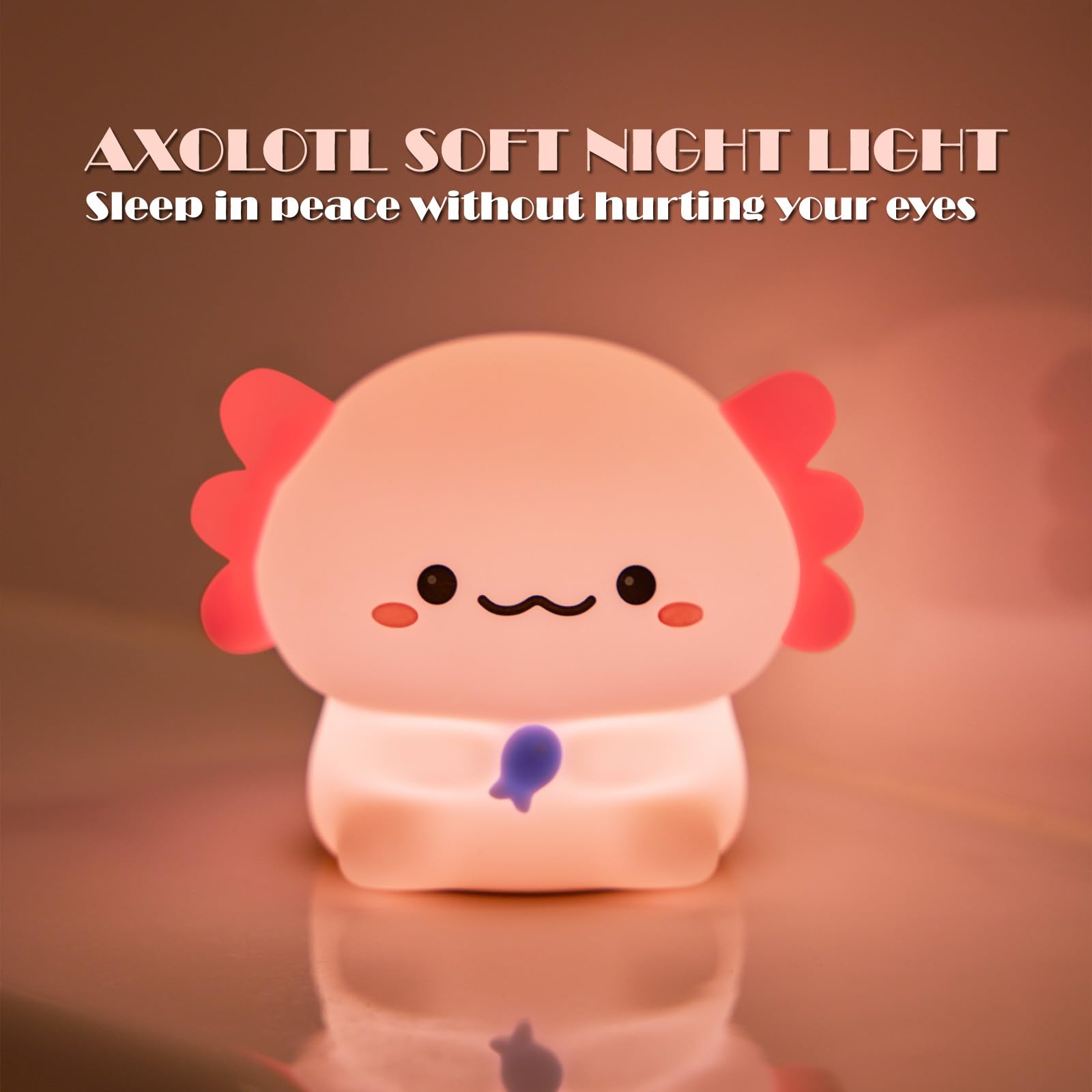 MARZIUS Cute Axolotl Cartoon Children's Room Night Lights - Image 2