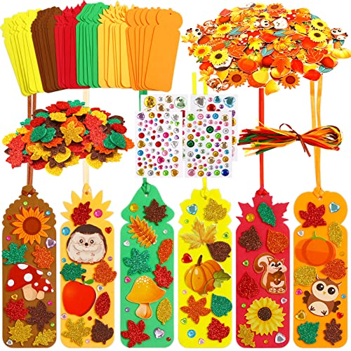 Fancy Land Fall Bookmark Craft Kits Thanksgiving Foam Crafts for Kids...