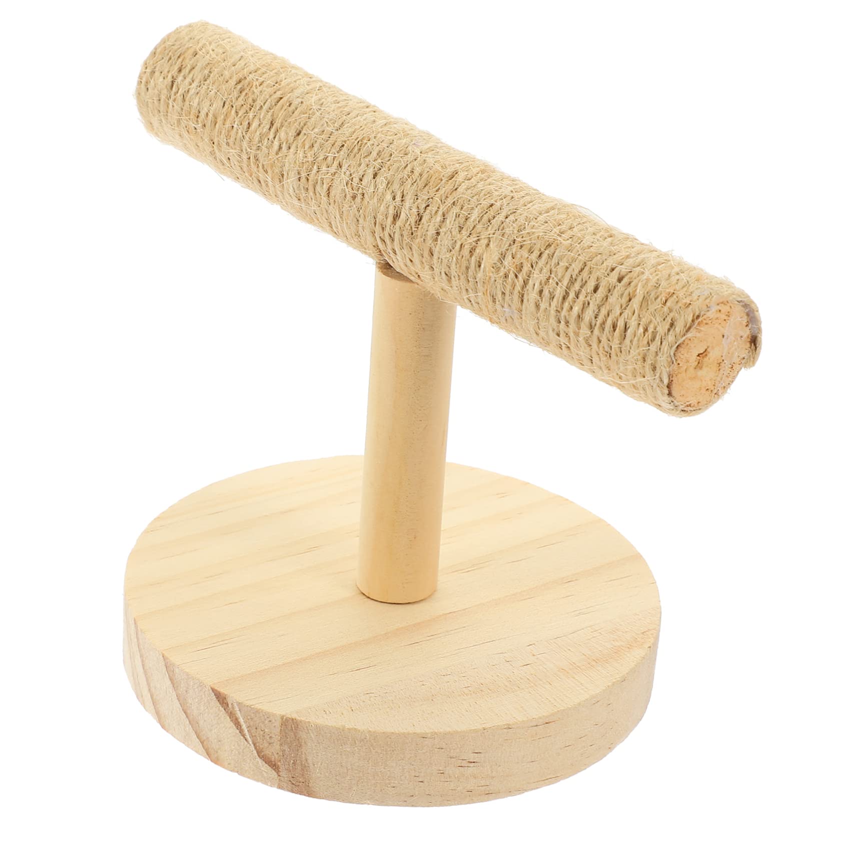 Happyyami Wooden Bird Perch Stand for Parrots Durable Interactive Play Stand with Non Slip Surface for Bird Training and Enrichment for Cages and Playtime