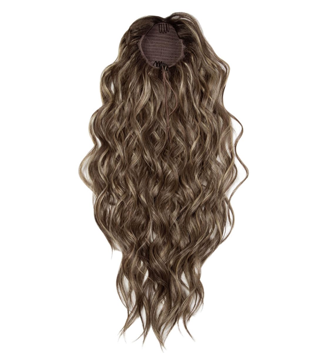 Kim Kimble 26" Trending Waves Pony Hairpiece, Trendy Modern Wavy Ponytail With Built in Claw clip by Hairuwear, MC9/14SS Caramel Latte