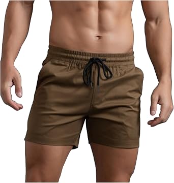 Mens Cotton Gym Shorts Workout Running Training Shorts for Gym Fitness Yoga Jogging