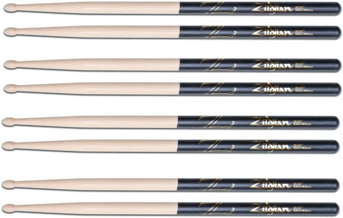 Zildjian Dip Drumsticks with Towel and Drum Key - 5B, 4-pack