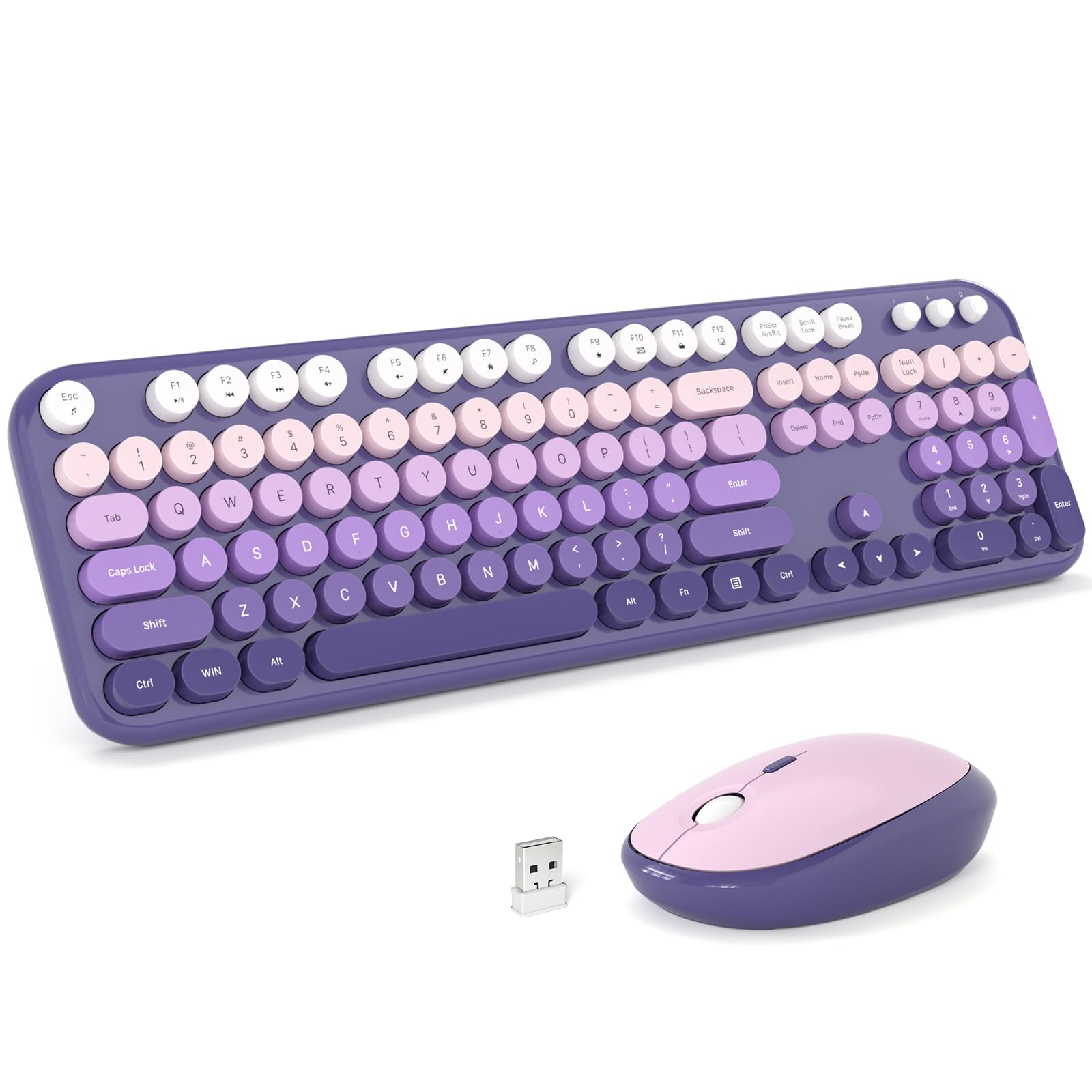 KNOWSQT Wireless Keyboard & Mouse Combo - Blue -29