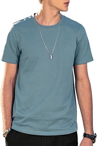 ZVX Men's Ice Silk T-Shirt, Quick Dry Casual Shirt, Classic Men's Solid Color T-
