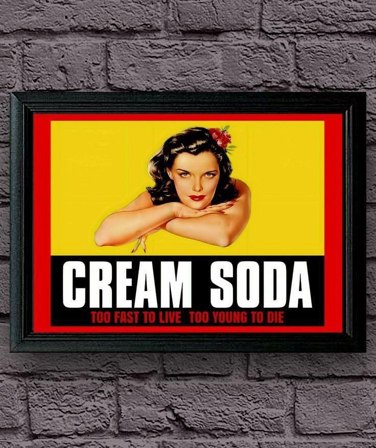 レトロなコカコーラポスター額入りアンティーク風アメリカン雑貨昭和