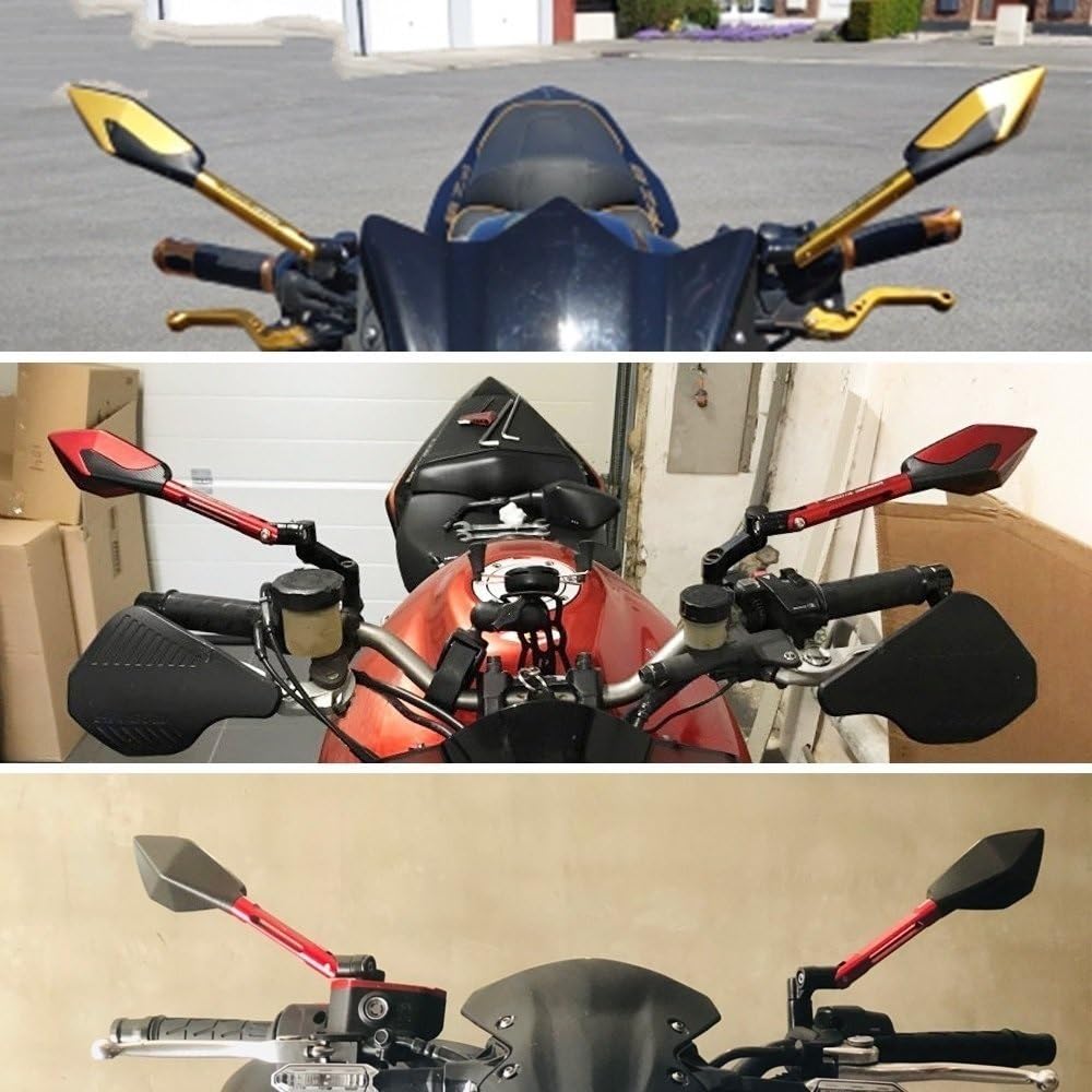 Specchietti Laterali per Y&amaha per T-Max 500 530 per TMAX530 SX/DX 2017 2018 2019 per TMAX 560 2020 2021 Specchietti Retrovisori per Moto in Alluminio CNC(Black)