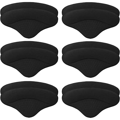 6 Pairs Heel Pads Heel Grips Liner for Loose Shoes, Heel Cushion Pads Heel Inserts for Shoe Too Big Men Women- Ultra Soothing Heel Protectors for Heel Pain, Heel Slipping, Blisters, Friction