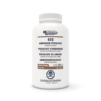 MG Chemicals 410-1KG Ammonium Persulphate Copper Etchant, 1 Kg Solid Crystals Bottle
