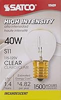 Vista 3 de Satco S3629 - Bombilla S11 de base intermedia de 40 W, transparente, 1 unidad (paquete de 1)