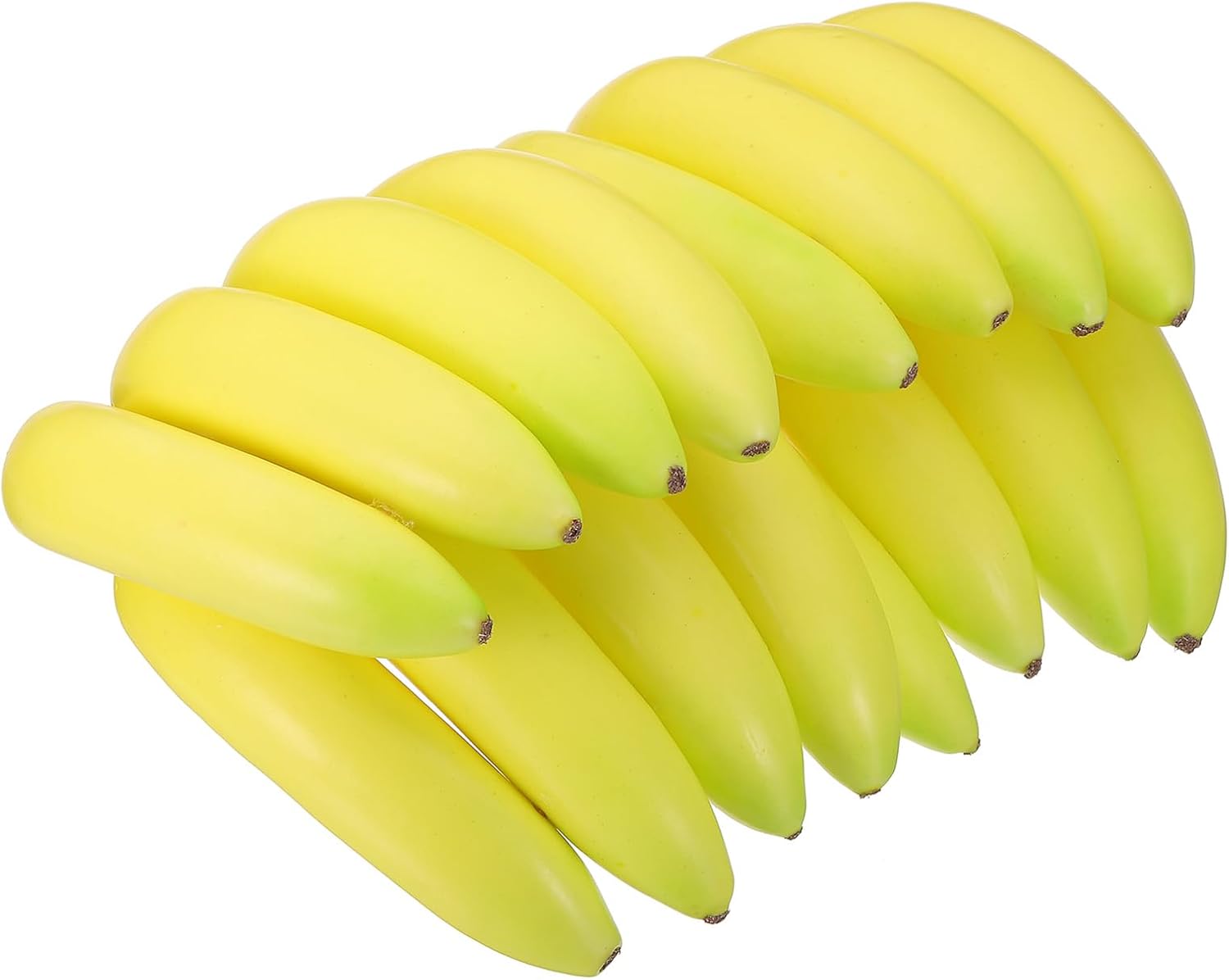 PATIKIL 2 Clusters Artificial Banana, Foam Simulation Fake 8 Heads Banana Lifelike Realistic Faux Fake Fruit Model for Home Kitchen Party Decoration, Photography Props
