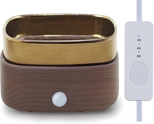 Calentador de cera con temporizador, calentador eléctrico para derretir cera con temporizador y apagado automático 3 en 1 quemador de cera de