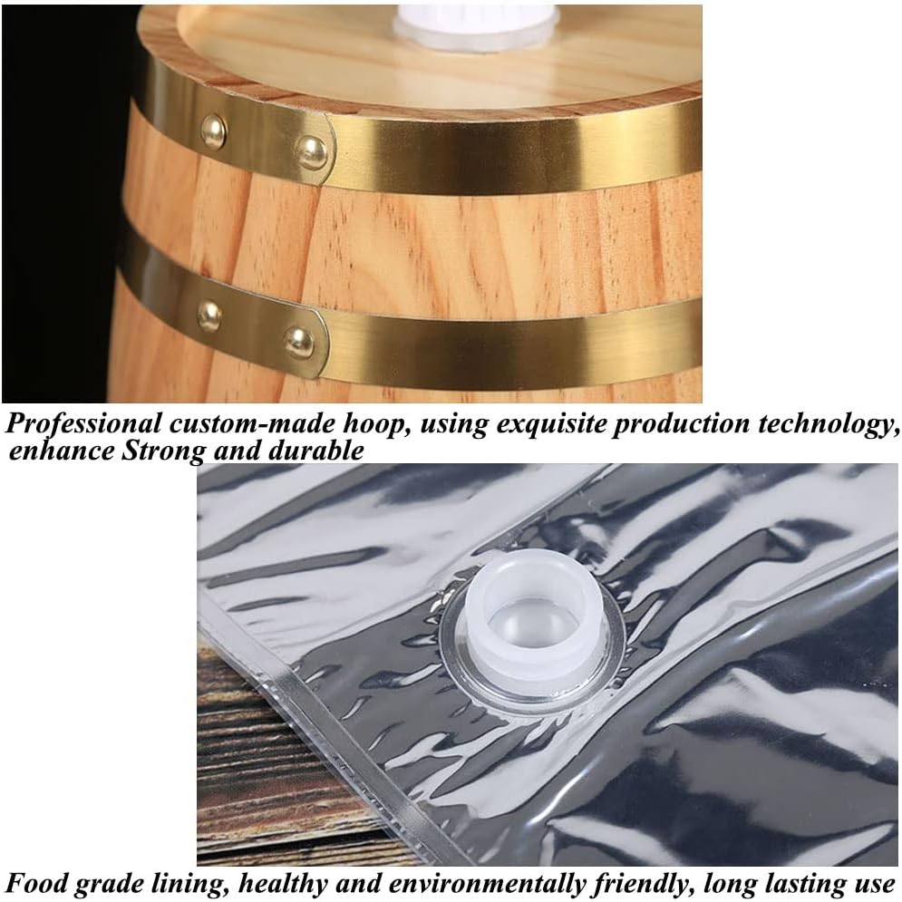 Vertical Wine Barrels For Storing Draft Beer, Oak Aging Barrels Whiskey Barrel Dispenser No Leak For Storage Wine&Spirits&Whisky Liquor Decanters 9 Specification To Choose From ( Color : Teal , Size :